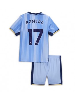 Tottenham Hotspur Cristian Romero #17 Auswärts Trikotsatz für Kinder 2024-25 Kurzarm (+ Kurze Hosen)